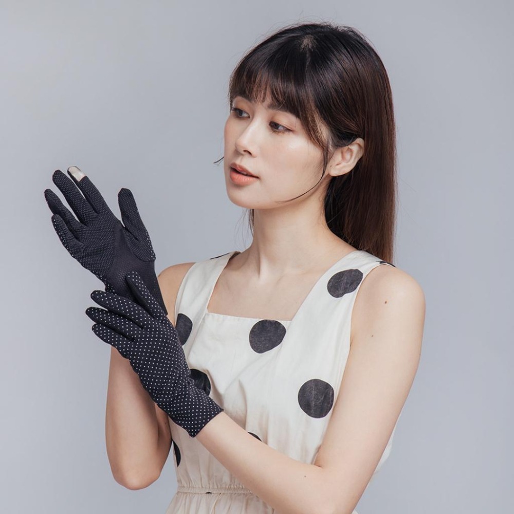 輕薄點點觸控手套 防曬手套 透氣手套 觸控手套 輕薄手套 機車防曬手套 棉手套 OD-HW110【旺達棉品】-細節圖7