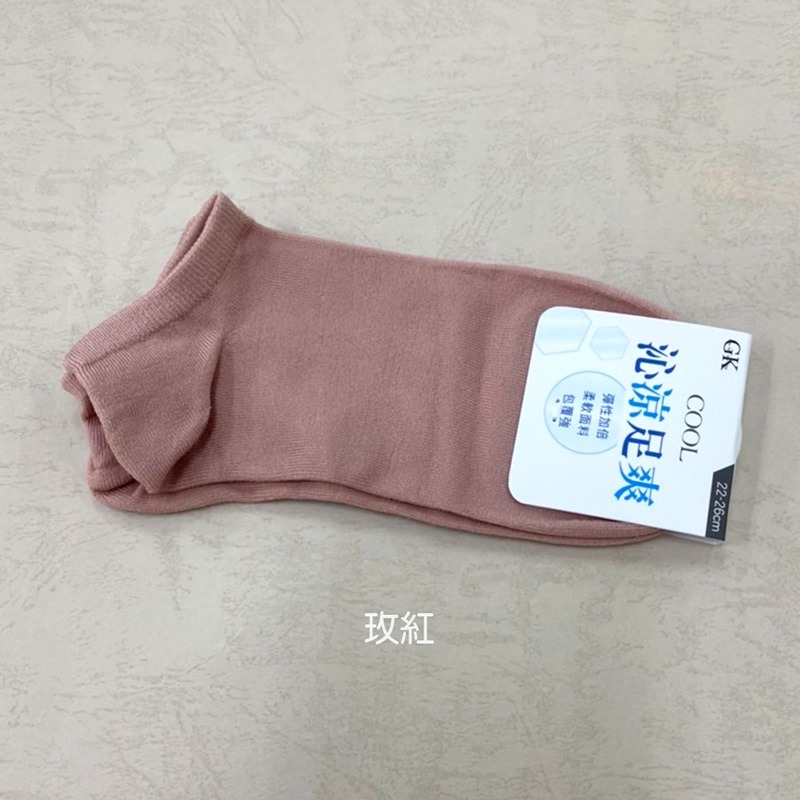 沁涼透氣 涼感船襪 船型襪 女襪 短襪 踝襪  GK-E2101【旺達棉品】-規格圖5