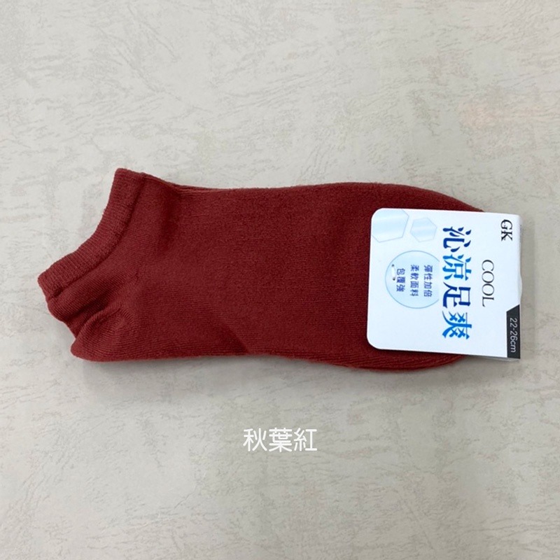 沁涼透氣 涼感船襪 船型襪 女襪 短襪 踝襪  GK-E2101【旺達棉品】-規格圖5