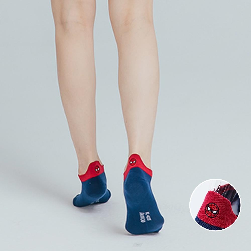 漫威系列 蜘蛛人刺繡船襪 短襪 Y跟襪 ML-A105【旺達棉品】-細節圖2