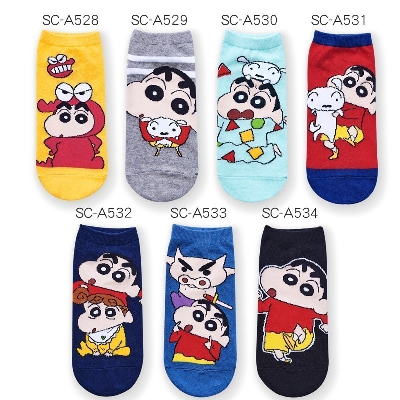 蠟筆小新直版襪 蠟筆小新短襪 台灣製棉襪 SC-A528~A534【旺達棉品】-細節圖3