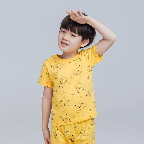 精靈寶可夢 皮卡丘純棉長袖套裝 短袖睡衣 Pokémon兒童睡衣 台灣製兒童睡衣 PK-NL001【旺達棉品】-細節圖3