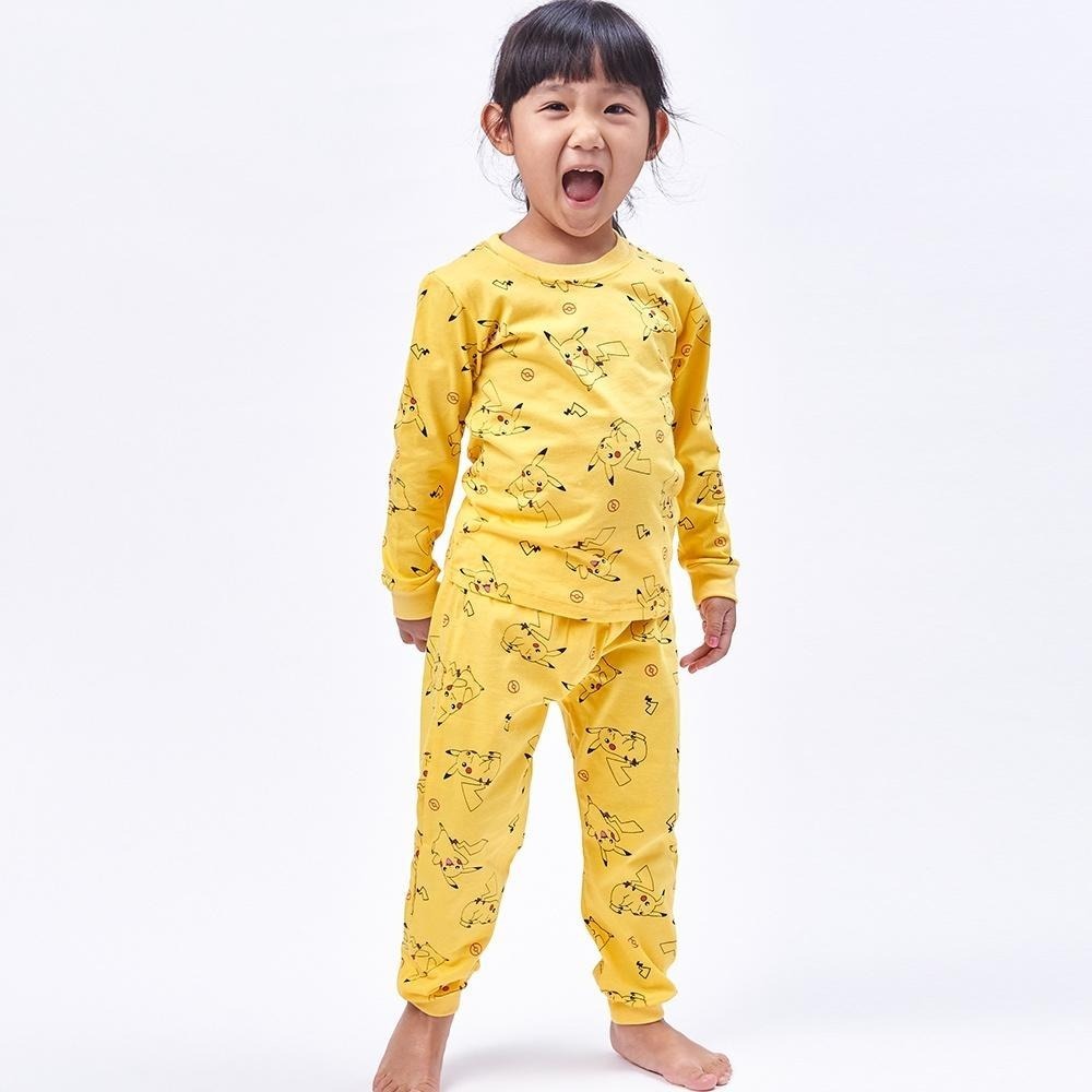 精靈寶可夢 皮卡丘純棉長袖套裝 短袖睡衣 Pokémon兒童睡衣 台灣製兒童睡衣 PK-NL001【旺達棉品】-細節圖5