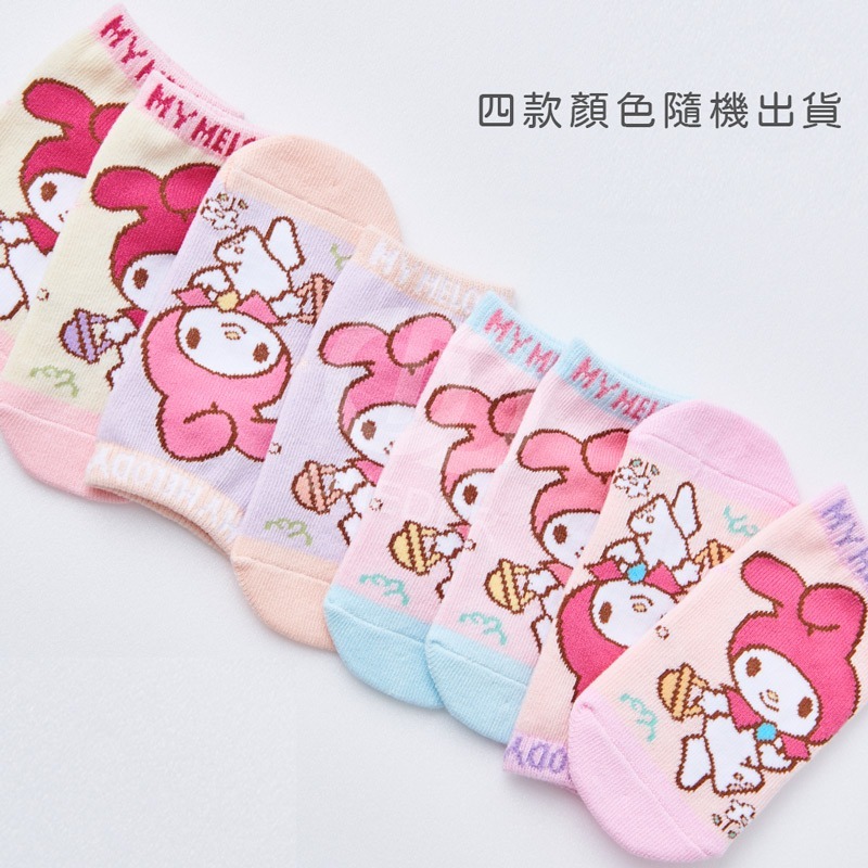 Sanrio 三麗鷗 Kitty幼童襪 美樂蒂 童直版襪 短襪 止滑寶寶襪KT-A236 MM-A217【旺達棉品】-規格圖9