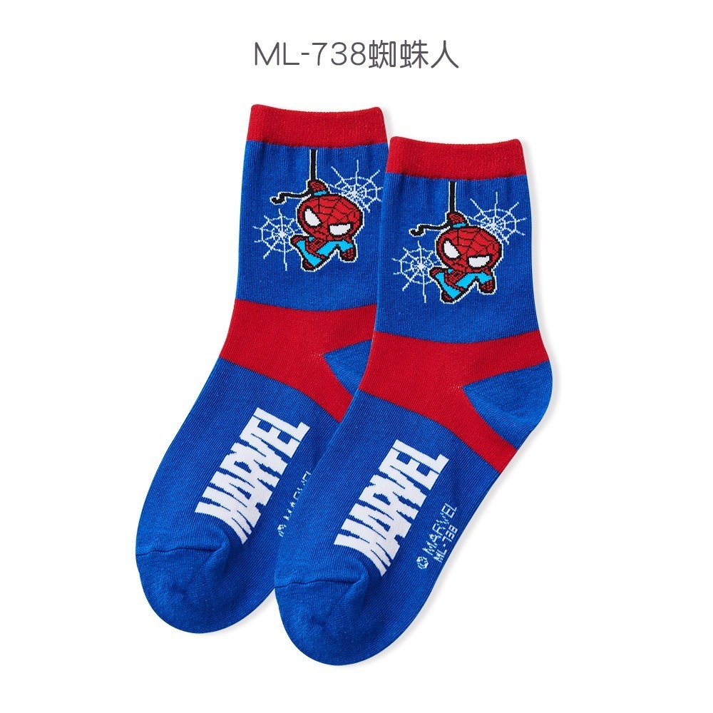 MARVEL 漫威童襪 蜘蛛人 鋼鐵人 美國隊長 短襪 童襪 男童短襪 ML-736~ML-739【ONEDER 旺達】-規格圖5