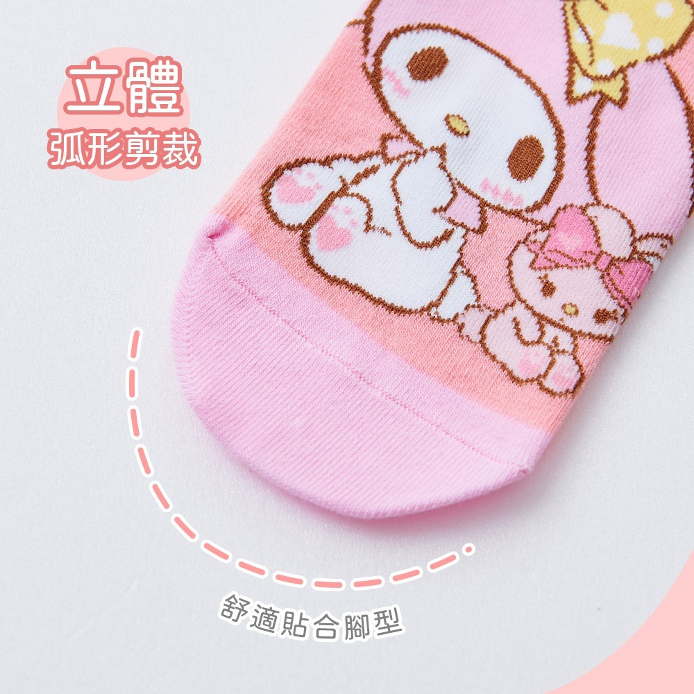 Sanrio 三麗鷗美樂蒂直版襪 My Melody兒童短襪 台灣製童襪 MM-A538【旺達棉品】-細節圖3