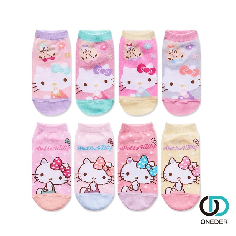 Sanrio 三麗鷗 KITTY直版襪 兒童短襪 台灣製童襪 女童襪 KT-A659【旺達棉品】-細節圖2