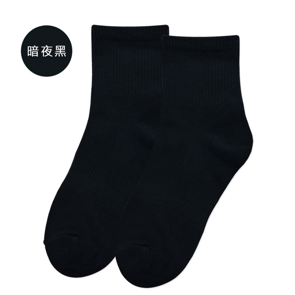 螺紋素色長襪 韓系中筒襪 黑長襪 女襪 休閒襪 小腿襪 素色長襪 BA-A4 【旺達棉品】-規格圖8