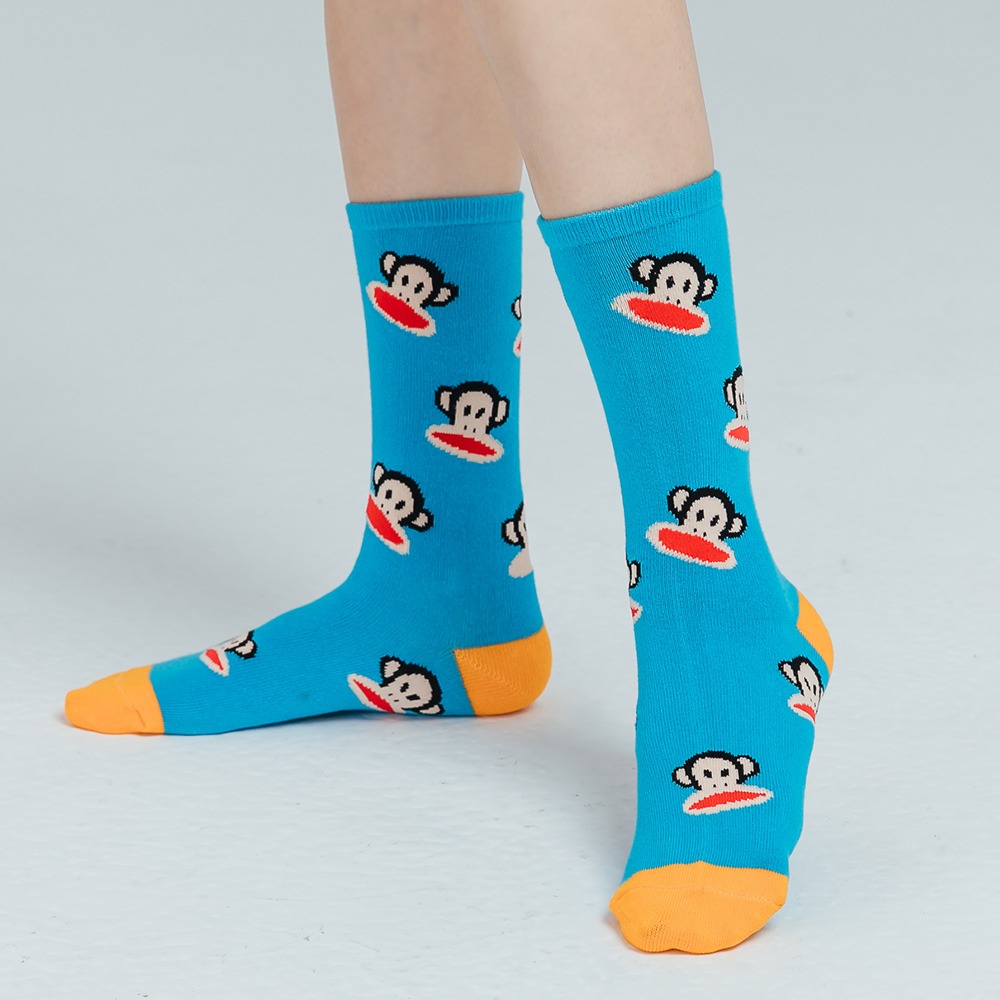 大嘴猴 PAUL FRANK 抗菌滿版中長襪 厚磅 正版授權 女襪 中長襪 PF002【旺達棉品】-細節圖5