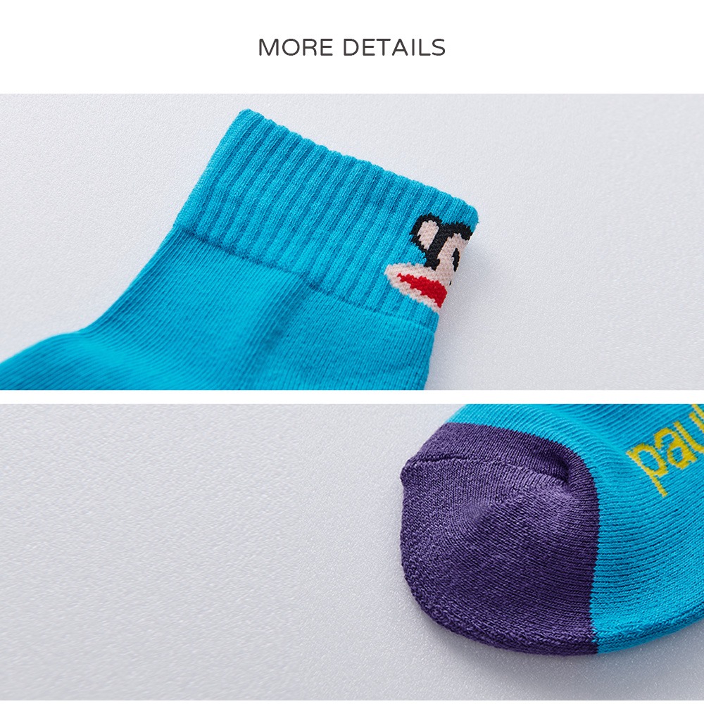 大嘴猴 PAUL FRANK 抗菌羅紋中長襪 正版授權 女襪 中長襪 PF004【旺達棉品】-細節圖5