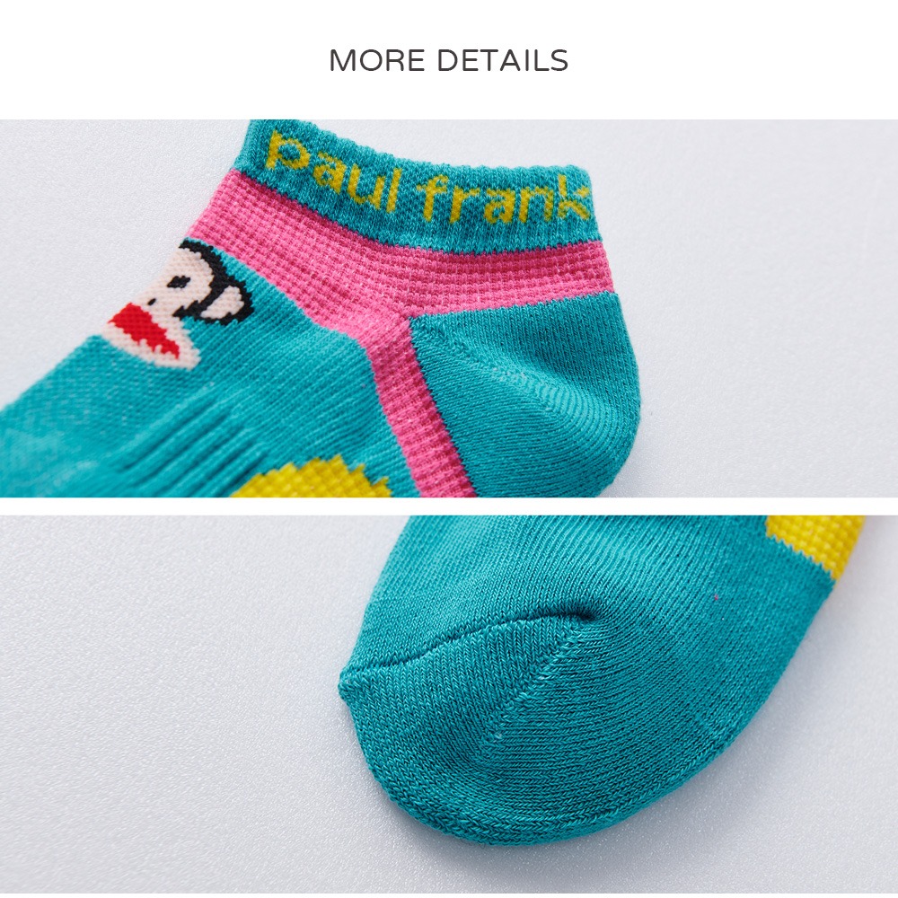 大嘴猴 PAUL FRANK 抗菌足弓氣墊襪 船型襪 正版授權 女襪 PF006【旺達棉品】-細節圖4