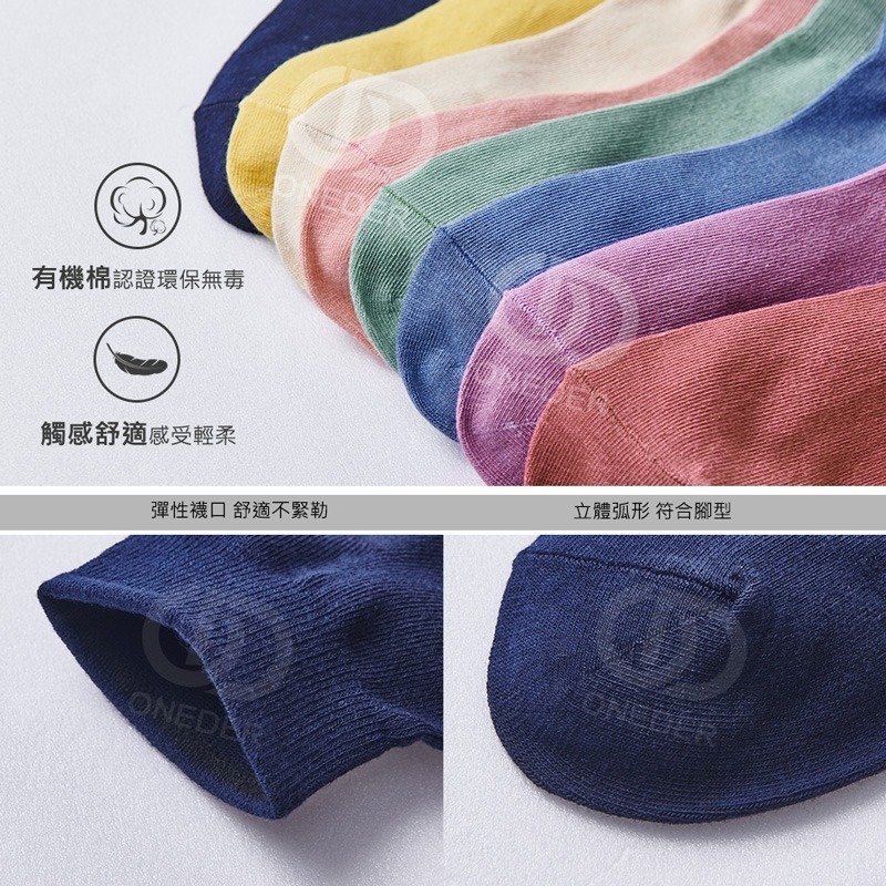 有機棉1/2中統羅紋襪 22-26公分 短襪 襪子 素色襪 黑襪 台灣製中筒襪 AN-A301【旺達棉品】-細節圖6