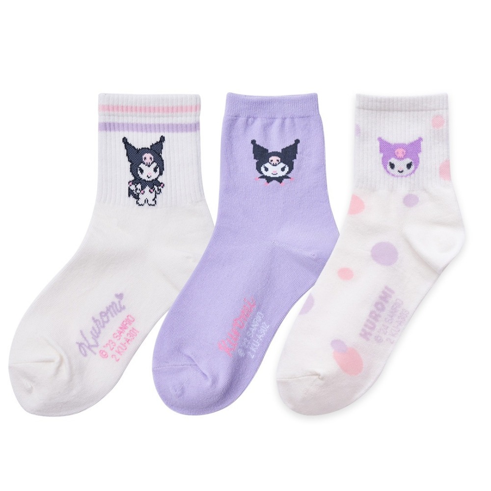 Sanrio 三麗鷗 庫洛米長襪 親子襪 酷洛米 台灣製長襪 童襪 KU-A301 【旺達棉品】-細節圖2