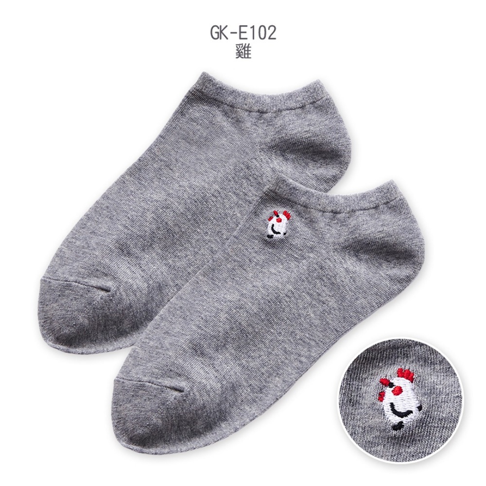 刺繡船襪 台灣製 藍白拖 餅乾 棒棒糖 電繡船襪 踝襪 女短襪【旺達棉品】GK-E101~GK-E108-規格圖6