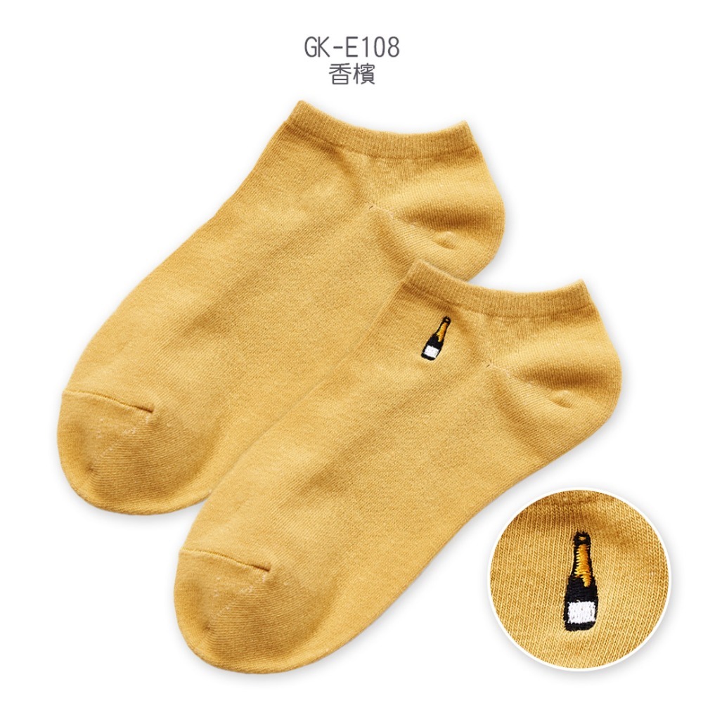 刺繡船襪 台灣製 藍白拖 餅乾 棒棒糖 電繡船襪 踝襪 女短襪【旺達棉品】GK-E101~GK-E108-規格圖6