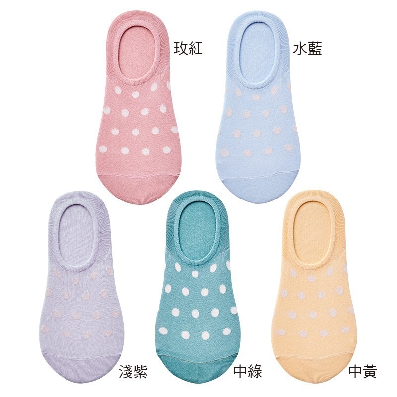 涼感止滑點點隱形襪 隱形襪 棉襪 台灣製 馬卡龍襪 OD-CL102【ONEDER旺達】-細節圖3