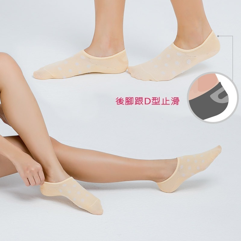 涼感止滑點點隱形襪 隱形襪 棉襪 台灣製 馬卡龍襪 OD-CL102【ONEDER旺達】-細節圖5
