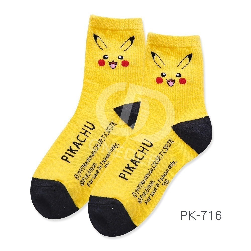 Pokémon 精靈寶可夢皮卡丘1/2童襪 小火龍.伊布.妙蛙種子.兒童短襪 PK-716~723【ONEDER旺達】-規格圖11