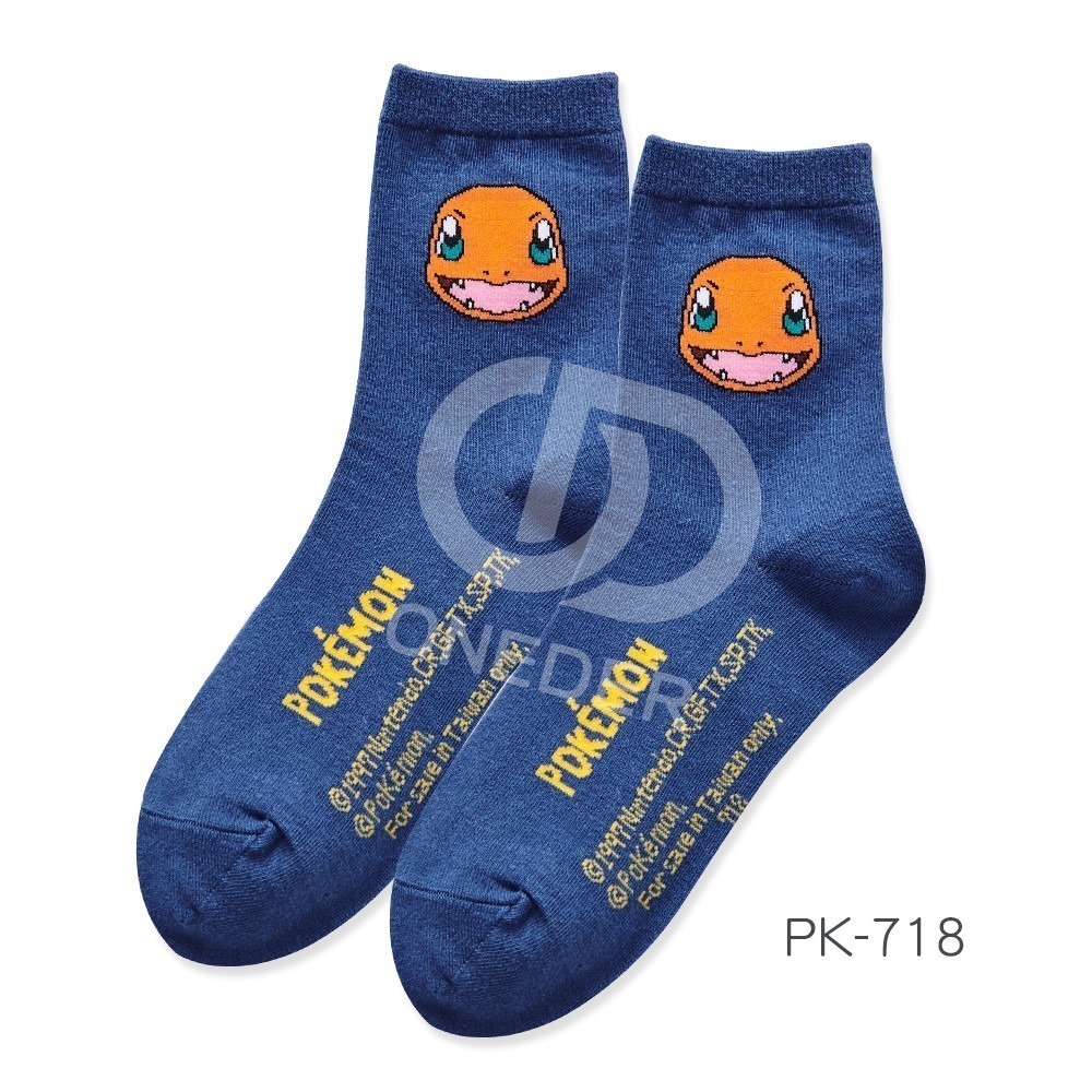 Pokémon 精靈寶可夢皮卡丘1/2童襪 小火龍.伊布.妙蛙種子.兒童短襪 PK-716~723【ONEDER旺達】-規格圖11