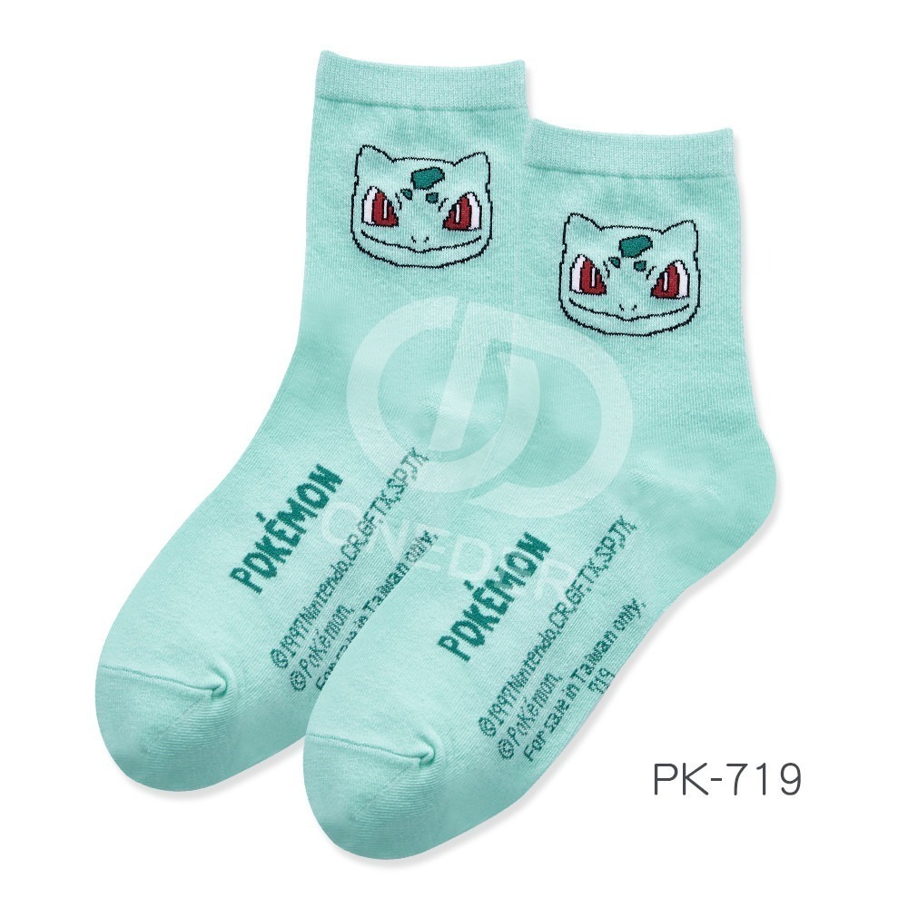 Pokémon 精靈寶可夢皮卡丘1/2童襪 小火龍.伊布.妙蛙種子.兒童短襪 PK-716~723【ONEDER旺達】-規格圖11