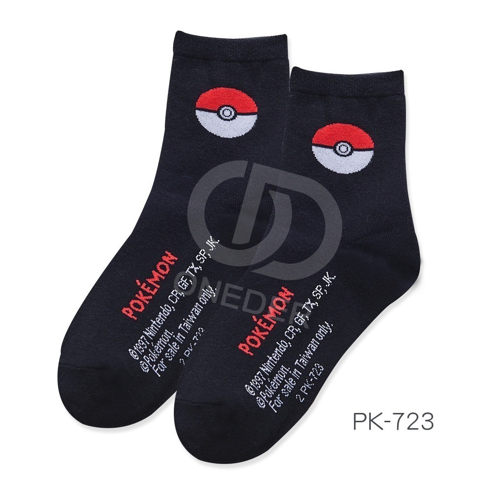 Pokémon 精靈寶可夢皮卡丘1/2童襪 小火龍.伊布.妙蛙種子.兒童短襪 PK-716~723【ONEDER旺達】-規格圖11