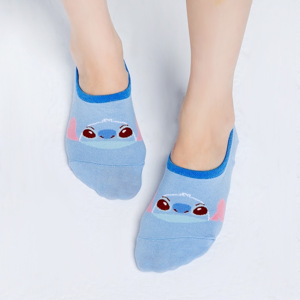 Disney 迪士尼系列套版襪 怪獸電力公司 玩具總動員 奇奇蒂蒂 史迪奇 小熊維尼 隱形襪【旺達棉品】-細節圖4