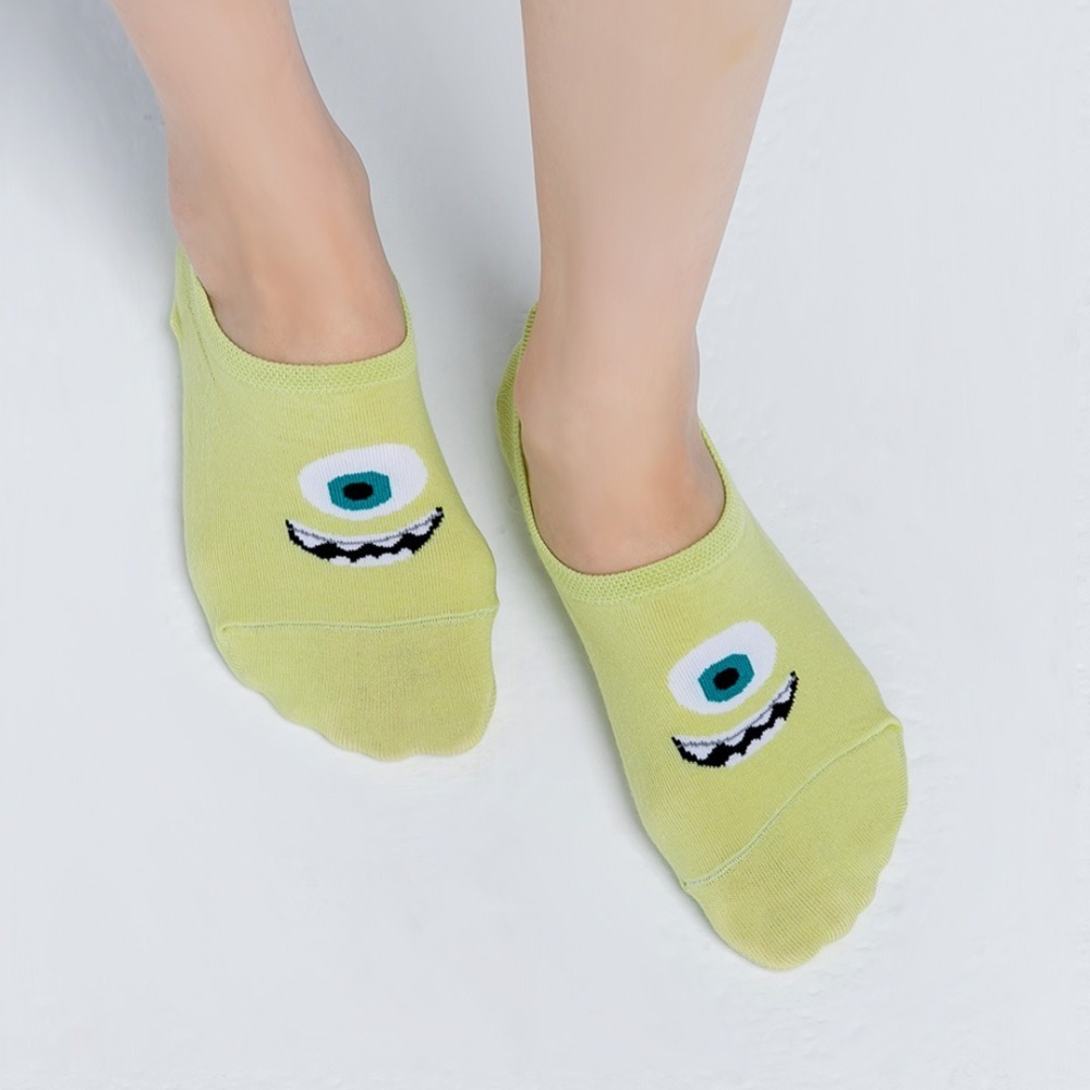 Disney 迪士尼系列套版襪 怪獸電力公司 玩具總動員 奇奇蒂蒂 史迪奇 小熊維尼 隱形襪【旺達棉品】-細節圖6