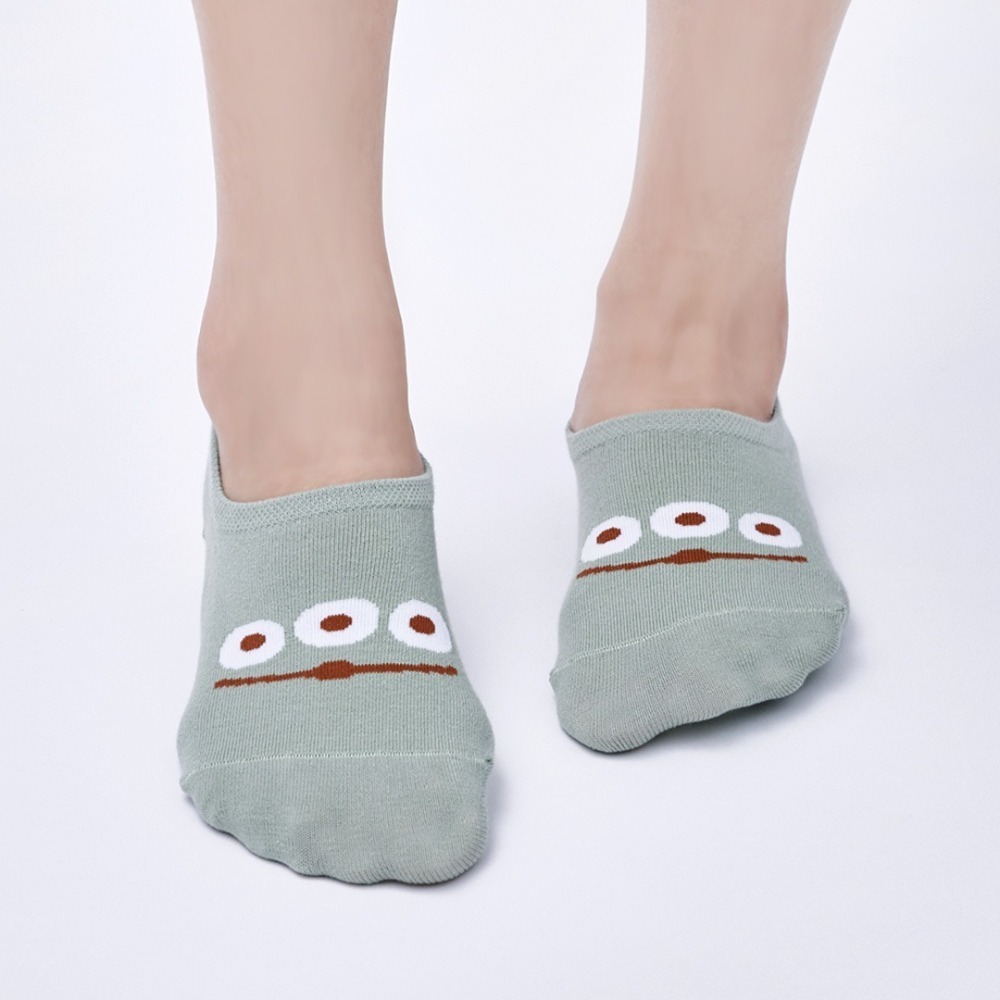 Disney 迪士尼系列套版襪 怪獸電力公司 玩具總動員 奇奇蒂蒂 史迪奇 小熊維尼 隱形襪【旺達棉品】-細節圖7