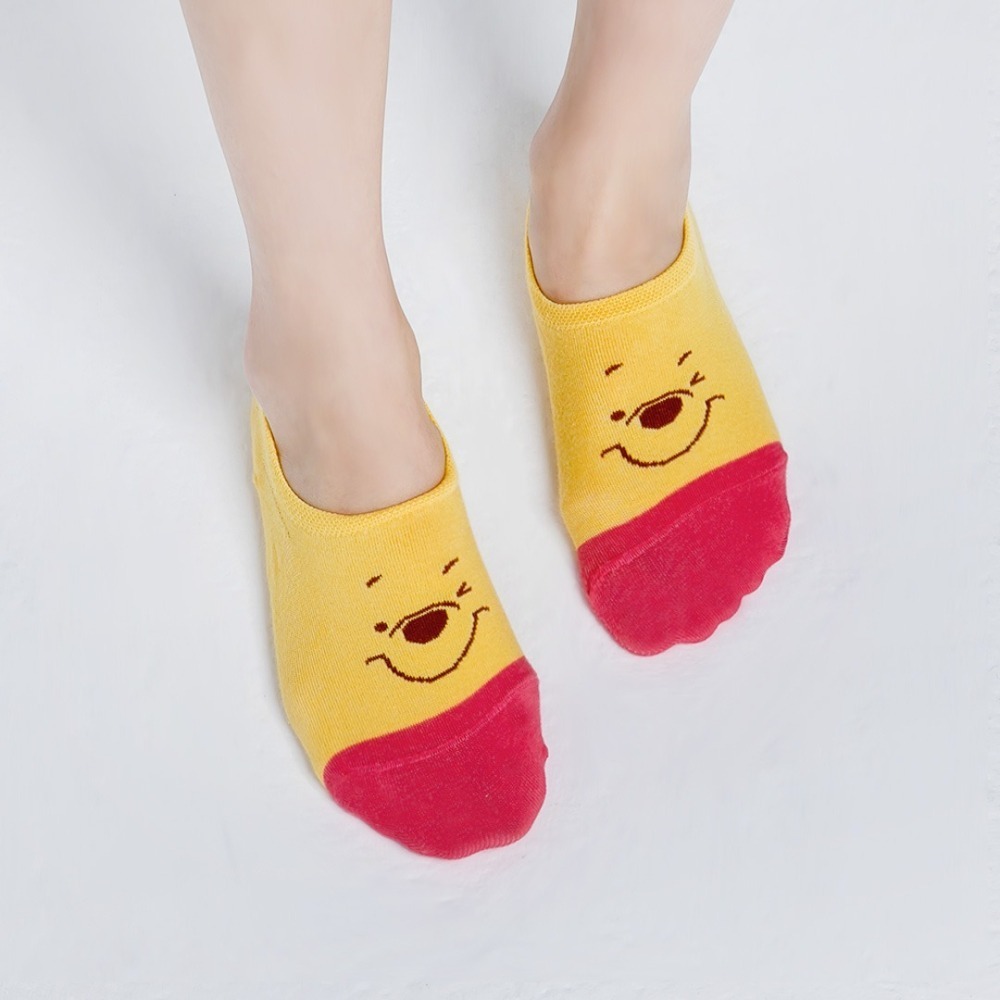 Disney 迪士尼系列套版襪 怪獸電力公司 玩具總動員 奇奇蒂蒂 史迪奇 小熊維尼 隱形襪【旺達棉品】-細節圖9