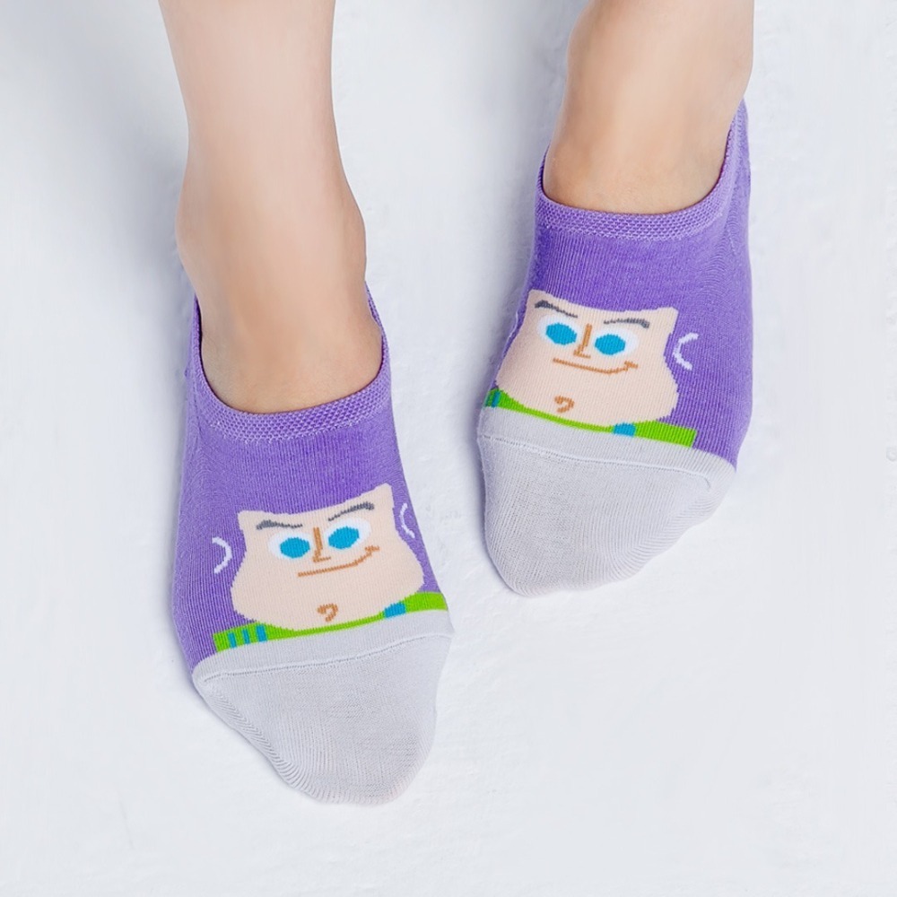 Disney 迪士尼系列套版襪 怪獸電力公司 玩具總動員 奇奇蒂蒂 史迪奇 小熊維尼 隱形襪【旺達棉品】-細節圖11