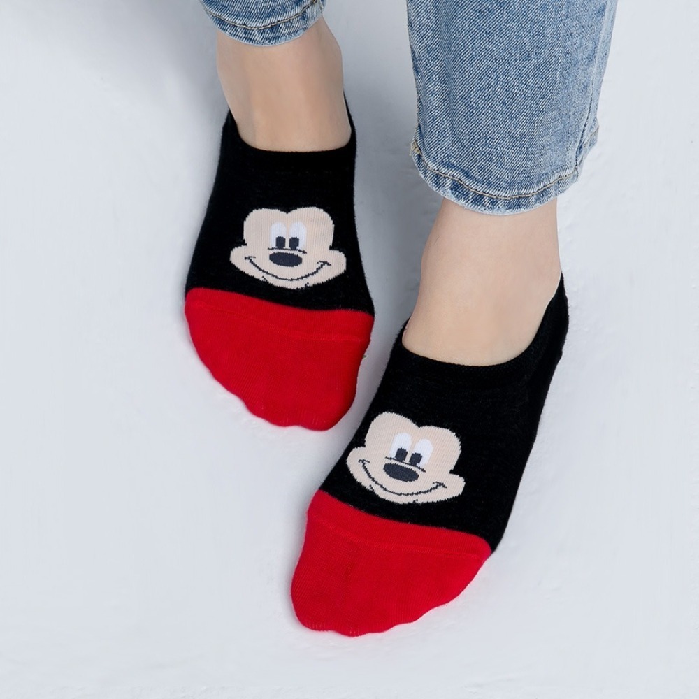 Disney 迪士尼系列套版襪 怪獸電力公司 玩具總動員 奇奇蒂蒂 史迪奇 小熊維尼 隱形襪【旺達棉品】-細節圖5
