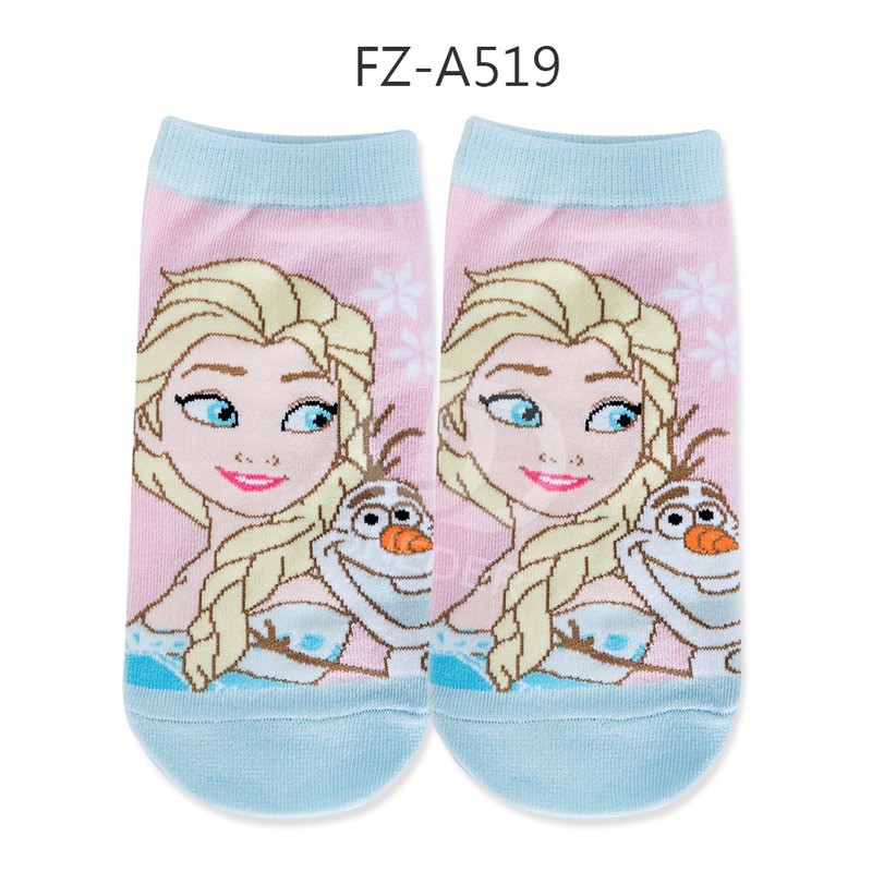 迪士尼 冰雪奇緣 兒童直版襪15-22公分 短襪 FZ-A519 FZ-A520【旺達棉品】-規格圖2