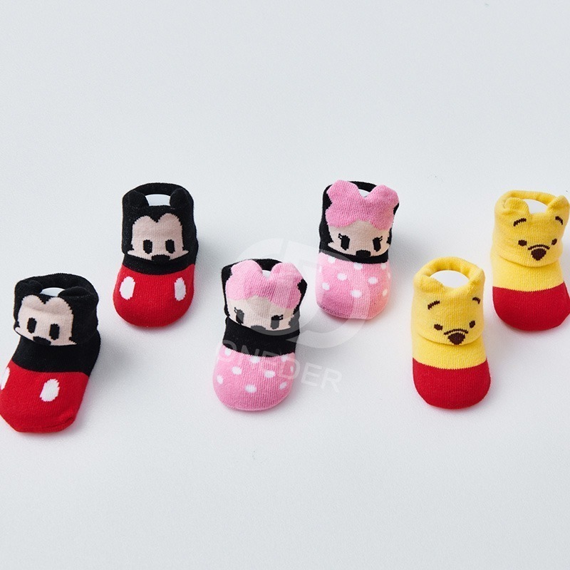 迪士尼 造型寶寶止滑襪 寶寶襪 MK-101 MN-101 WP-101【旺達棉品】-細節圖2