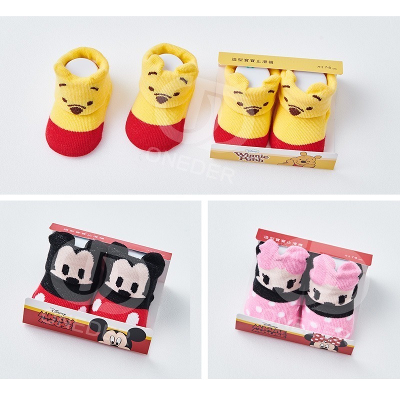 迪士尼 造型寶寶止滑襪 寶寶襪 MK-101 MN-101 WP-101【旺達棉品】-細節圖3
