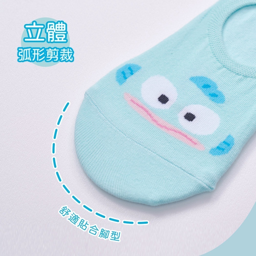 Sanrio 三麗鷗人魚漢頓隱形襪 酷洛米 大耳狗 隱形短襪 止滑隱形襪 【旺達棉品】CN-AP101-細節圖4
