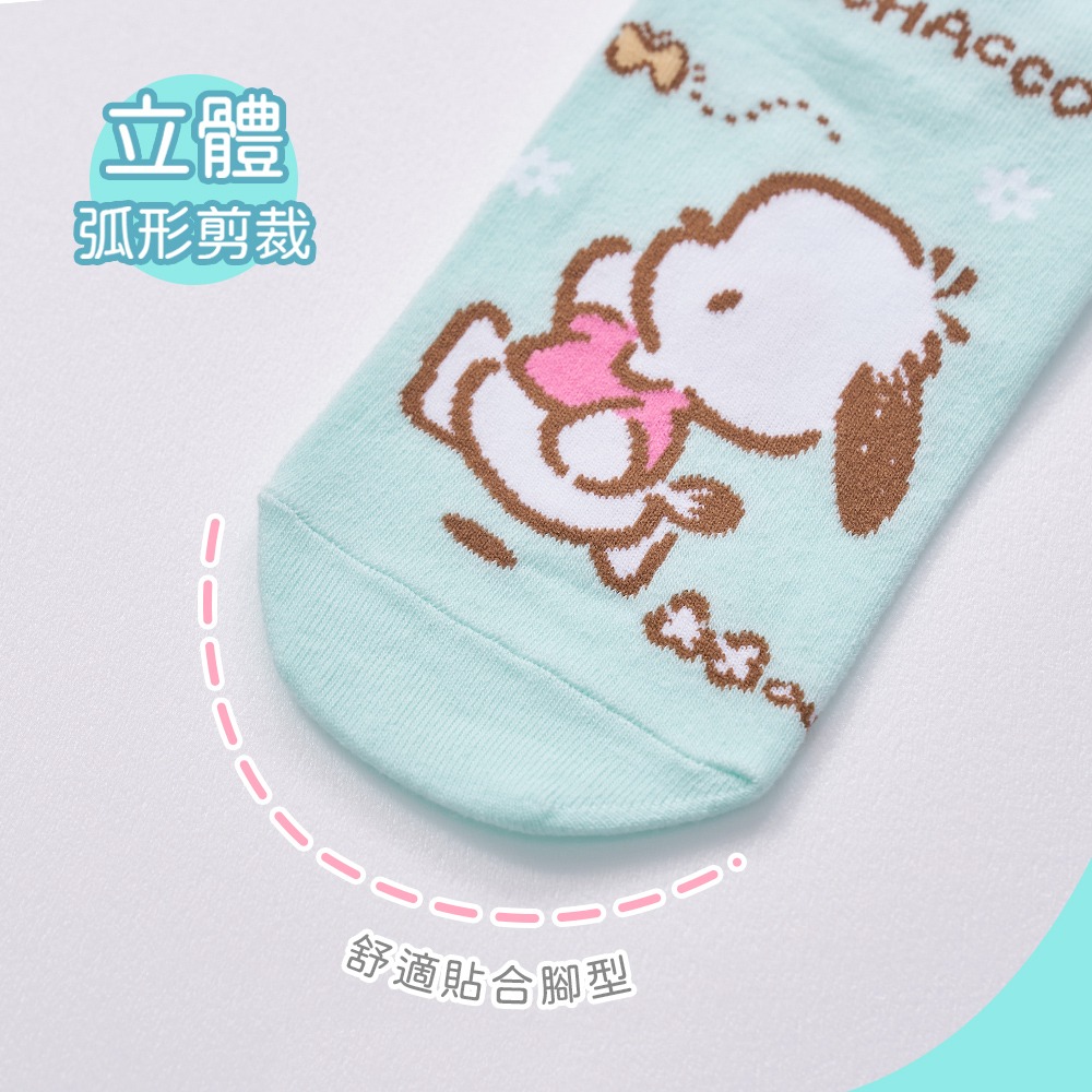 Sanrio 三麗鷗 帕洽狗短襪 兒童短襪 帕洽狗童襪 童襪 親子襪 短襪 直版襪【旺達棉品】PC-A501-細節圖6