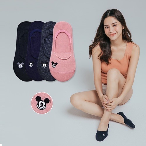 Disney 迪士尼止滑隱形襪 奇奇蒂蒂 雙子星 米奇米妮 女襪 隱形襪套 【旺達棉品】MN-902-細節圖3