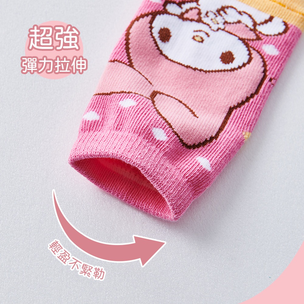 Sanrio 三麗鷗 美樂蒂幼童襪 童直版襪 短襪 止滑寶寶襪 幼兒襪【旺達棉品】MM-A215-細節圖5