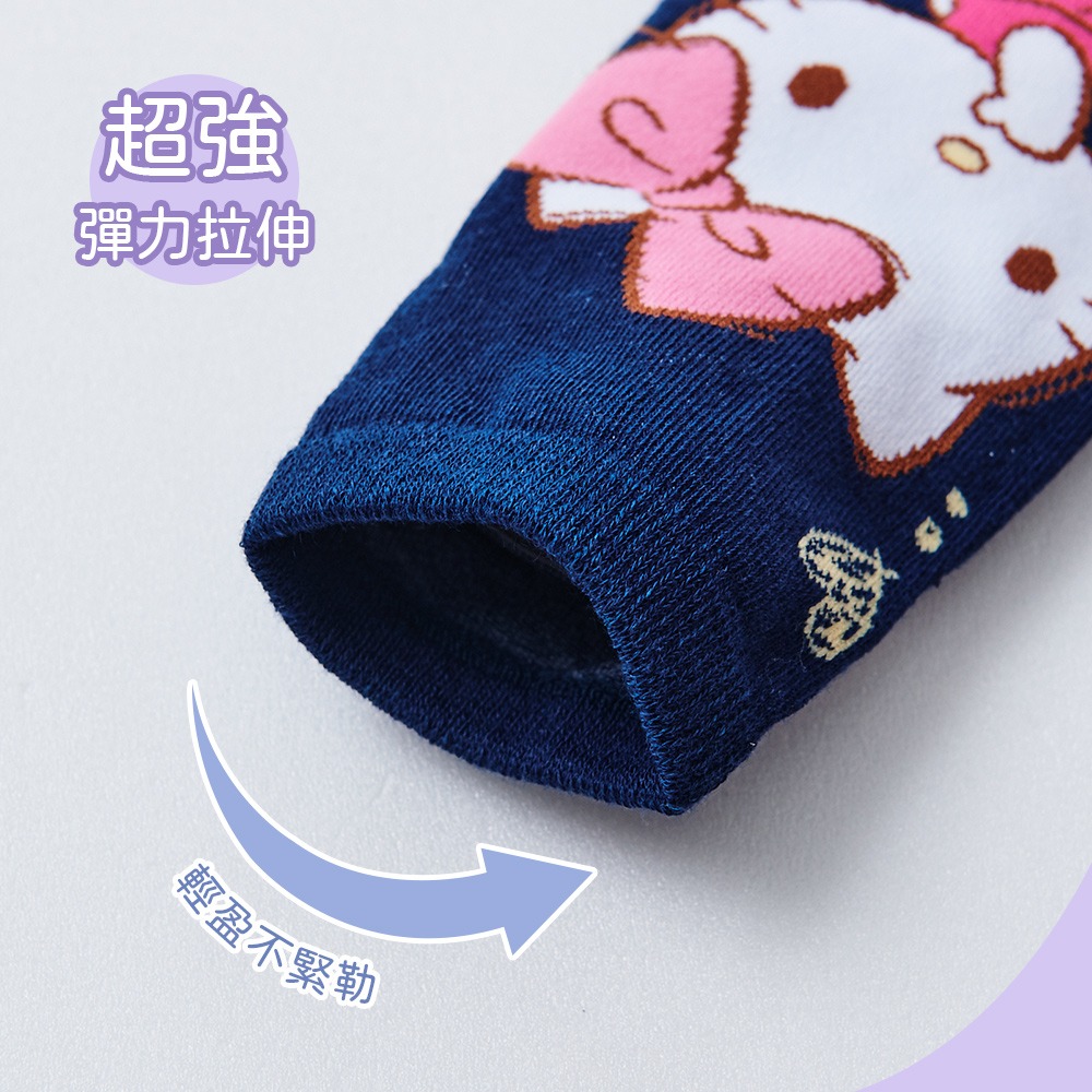 Sanrio 三麗鷗 KITTY直版襪 凱蒂貓兒童短襪 女童襪 台灣製童襪【旺達棉品】KT-A649-細節圖5