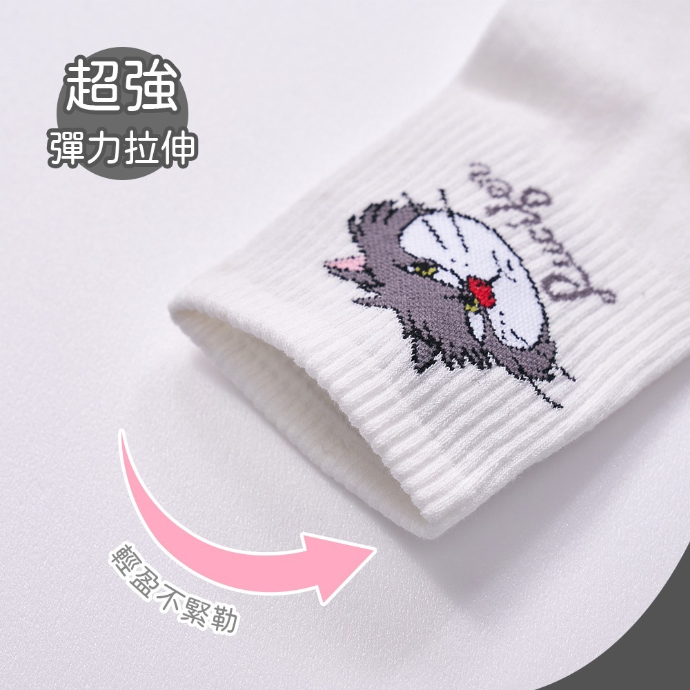 Disney 迪士尼魯斯佛短襪 魯斯佛中統襪 長襪 仙度瑞拉直版襪【旺達棉品】LU-A501-細節圖7