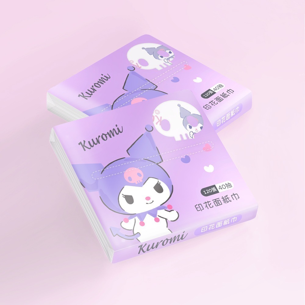 三麗鷗三層袖珍面紙(40抽) 袖珍包 漢頓 大耳狗 酷洛米 凱蒂貓 美樂蒂 攜帶紙巾 輕柔面紙 印花衛生紙【旺達棉品】-細節圖7