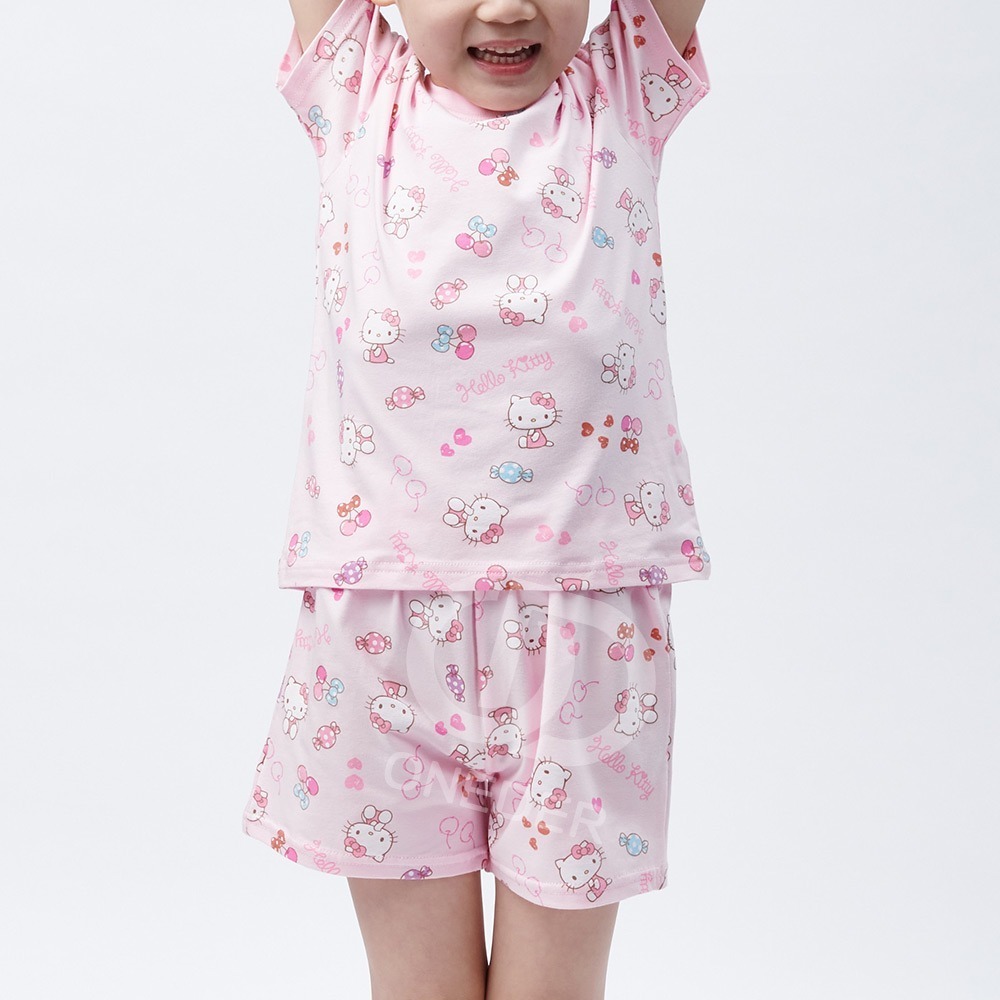三麗鷗 Kitty純棉短袖套裝 短袖睡衣 KT-NF001【旺達棉品】-細節圖2