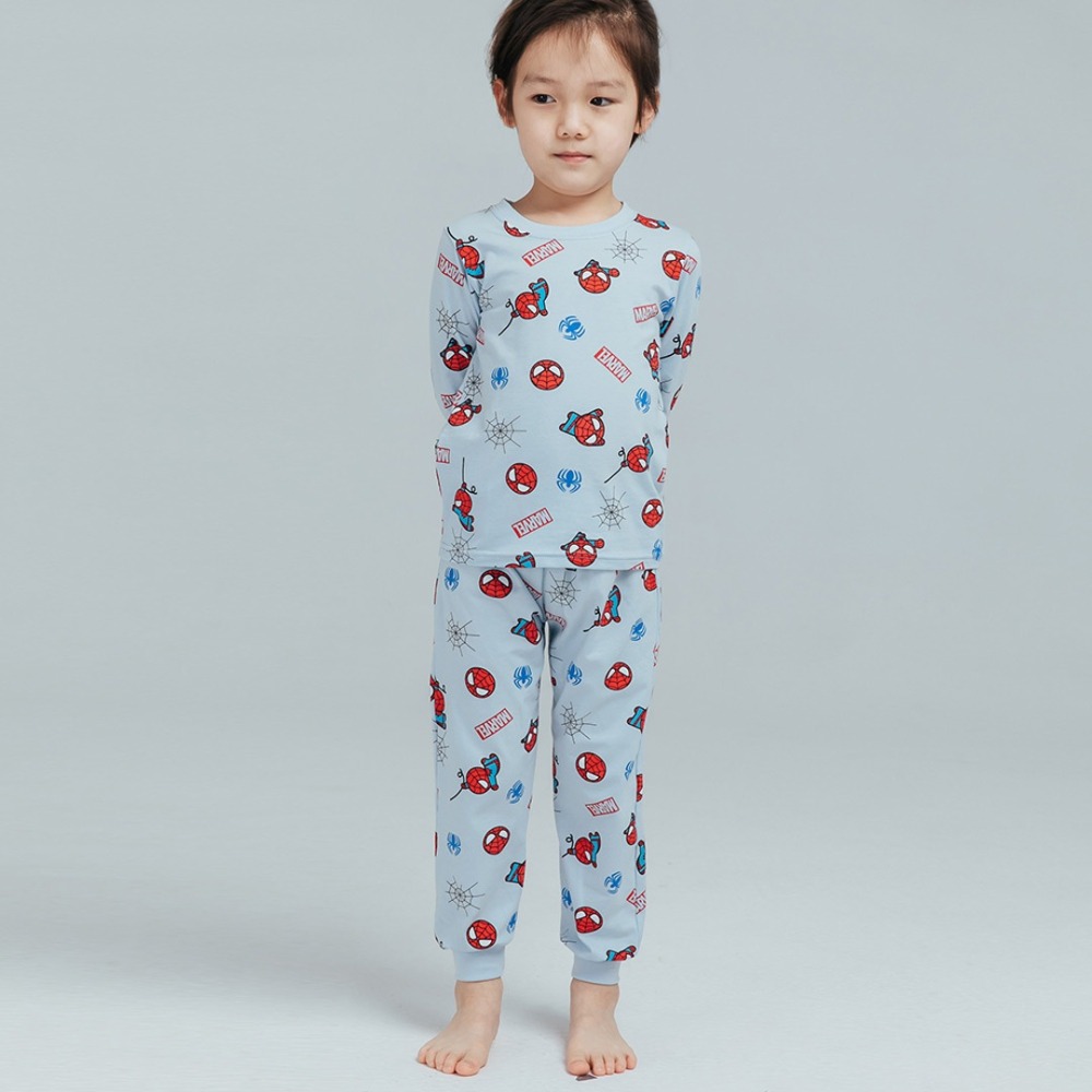 MARVEL 蜘蛛人 漫威純棉長袖套裝 兒童家居套裝 台灣製兒童睡衣 ML-NL001【旺達棉品】-細節圖2
