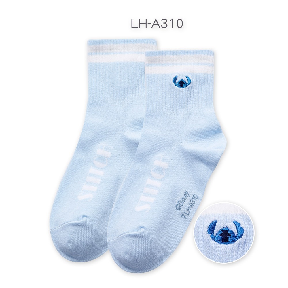 Disney 迪士尼 史迪奇電繡長襪 小熊維尼 米奇米妮長襪 女中筒襪 刺繡襪 【ONEDER 旺達棉品】CD-A312-規格圖7