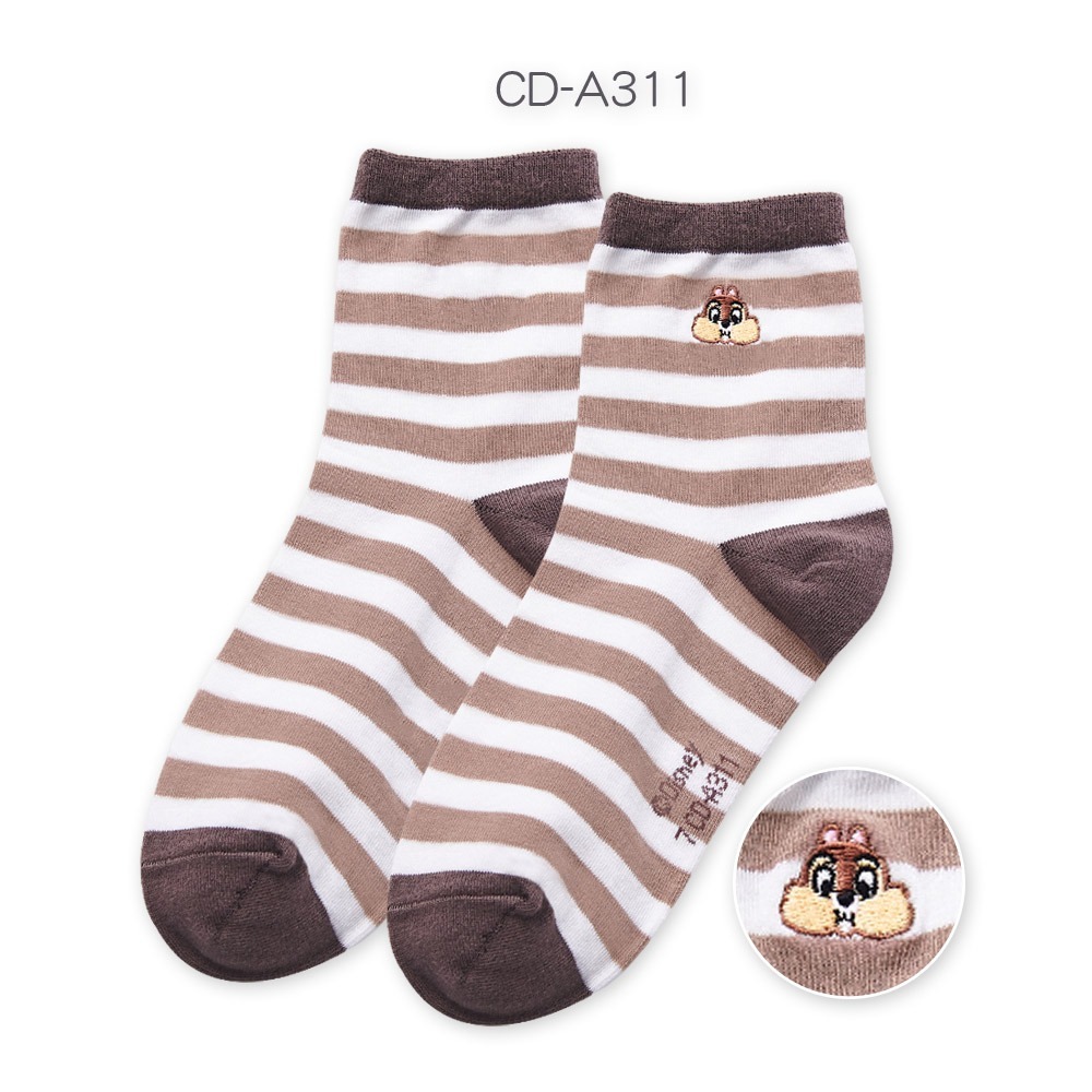 Disney 迪士尼 史迪奇電繡長襪 小熊維尼 米奇米妮長襪 女中筒襪 刺繡襪 【ONEDER 旺達棉品】CD-A312-規格圖7