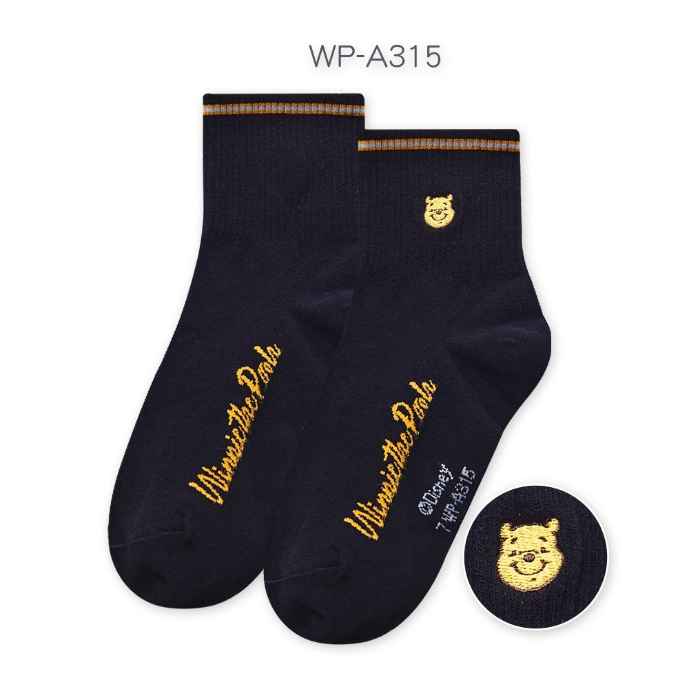 Disney 迪士尼 史迪奇電繡長襪 小熊維尼 米奇米妮長襪 女中筒襪 刺繡襪 【ONEDER 旺達棉品】CD-A312-規格圖7