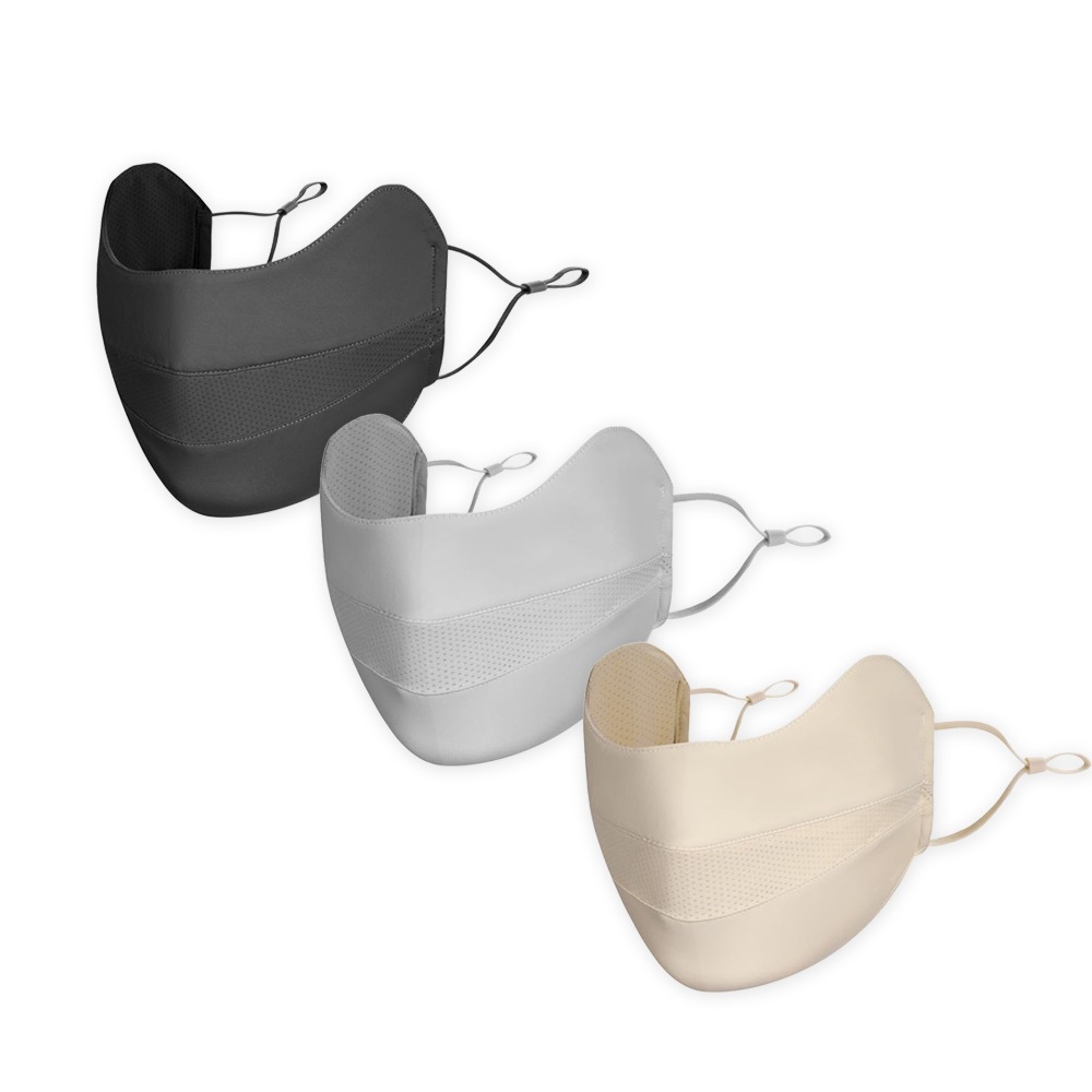 涼感抗UV立體面罩 冰絲涼感面罩 防曬口罩 冰涼透氣口罩【旺達棉品】OD-BB23-細節圖2