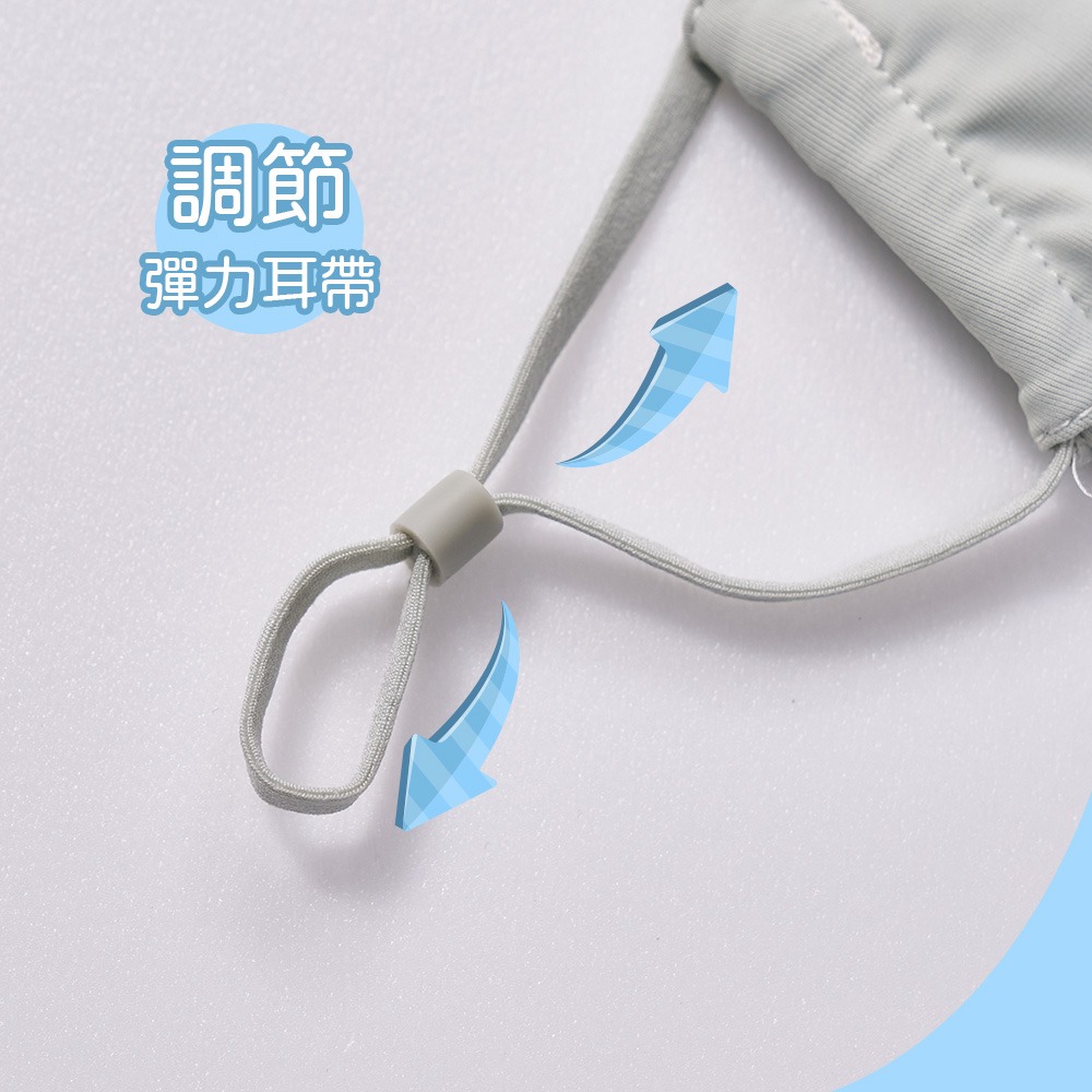 涼感耳扣式面罩 冰絲防曬面罩 立體口罩 防曬口罩 抗uv面罩【旺達棉品】OD-BB24-細節圖4