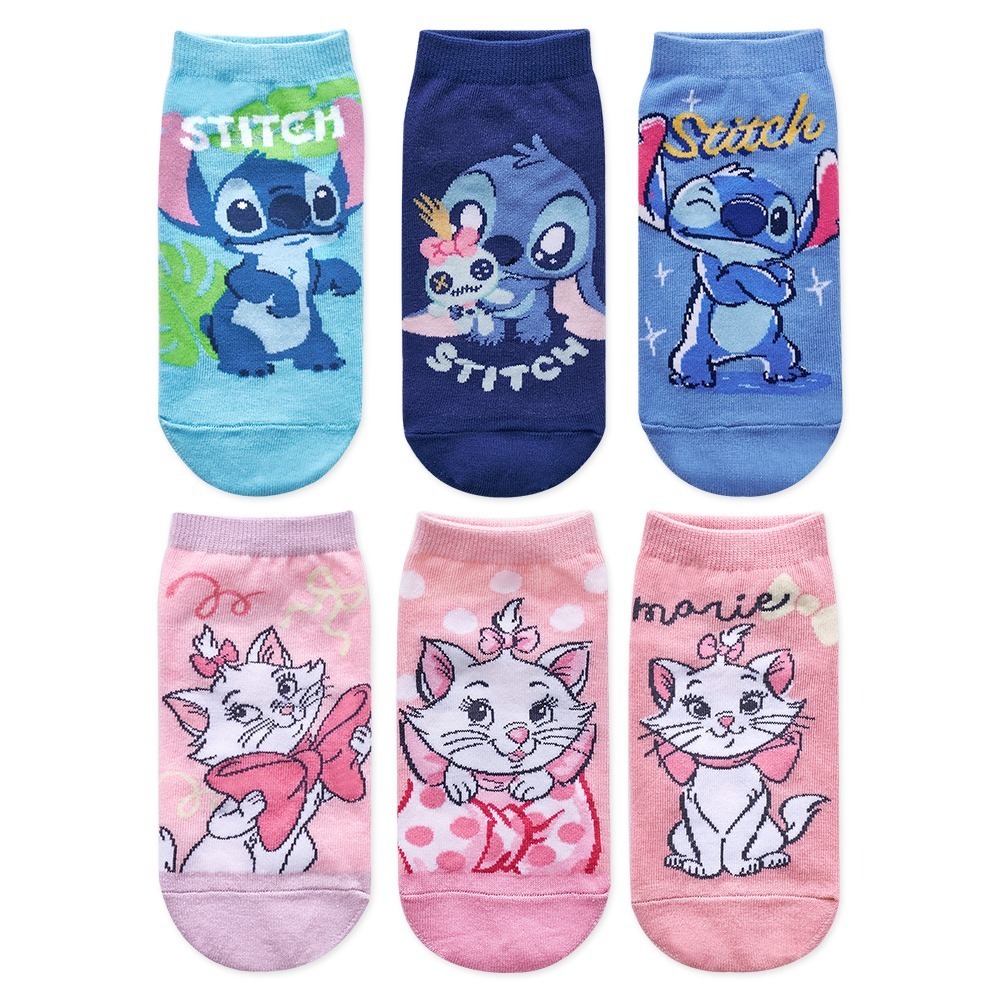 Disney 迪士尼 史迪奇短襪 瑪麗貓 兒童短襪 直版襪 台灣製童襪 童襪 【旺達棉品】LH-A514-細節圖2