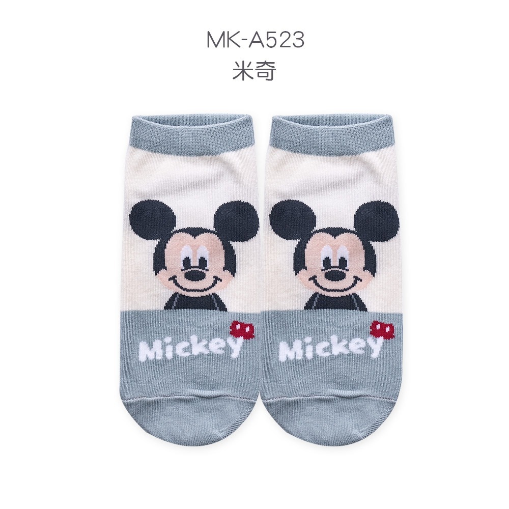 Disney 迪士尼 小熊維尼短襪 雙色短襪 三眼怪 史迪奇 米奇米妮 兒童短襪 直版襪 台灣製童襪【旺達棉品】-規格圖8